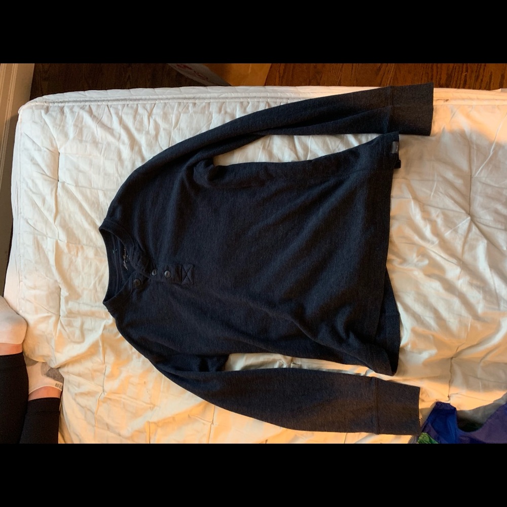 Quarter button long sleeve shirt